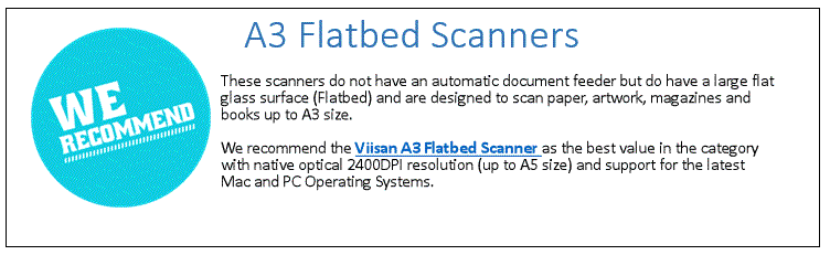 These scanners have an automatic document feeder and are designed to scan A4 or smaller pages. All of these scanners require a PC or in some cases a Mac computer. Where scanning directly to the network or cloud we recommend that you consider the Network Scanner category.
As a guideline the faster the scanner, the larger the automatic document feeder capacity. Most A4 document scanners have a document feeder capacity of between 50 and 100 pages. Higher feeder capacities are available in the more expensive A3 document scanners.
We recommend the Canon, Epson or Kodak A4 Document Scanners as the leaders in this category. You might also consider the Mustek 100 page per minute as the best value in the category. 

